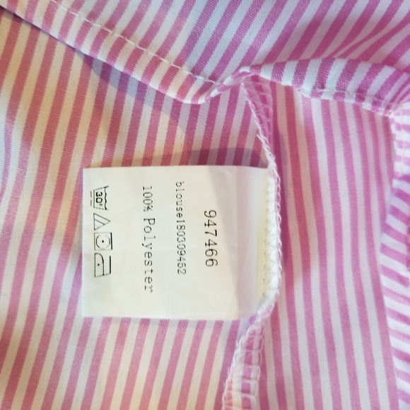 Pink and White Off shoulder/cold Shoulder Blouse - Picture 12 of 16